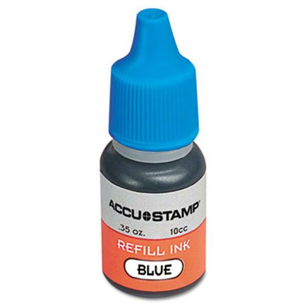 Consolidated Stamp Mfg ACCU-STAMP Gel Ink Refill- Blue- 0.35 oz Bottle 90682